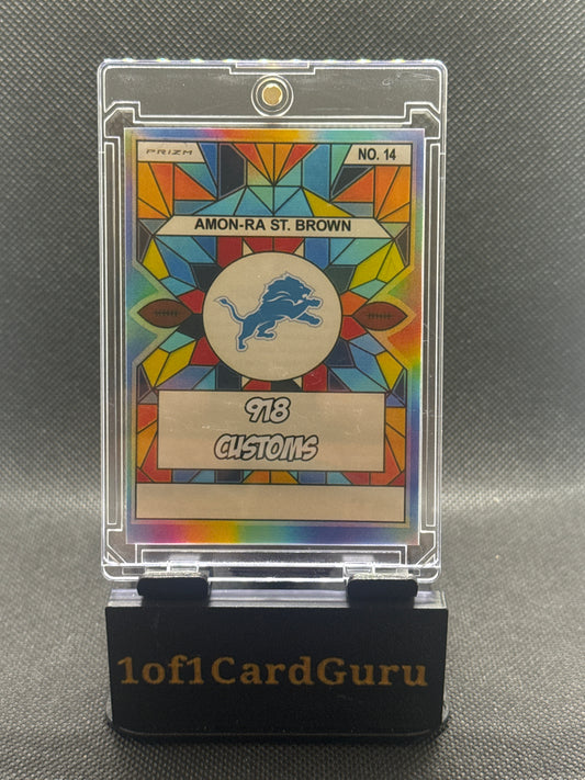Amon-Ra St. Brown #14 Stained Glass/ Cracked Ice