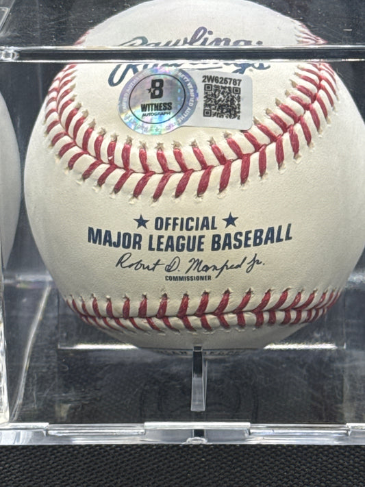 Adrian Beltre signed baseball with inscription