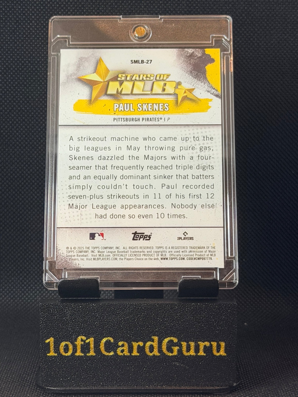 2025 Topps Stars of MLB Paul Skenes #SMLB-27