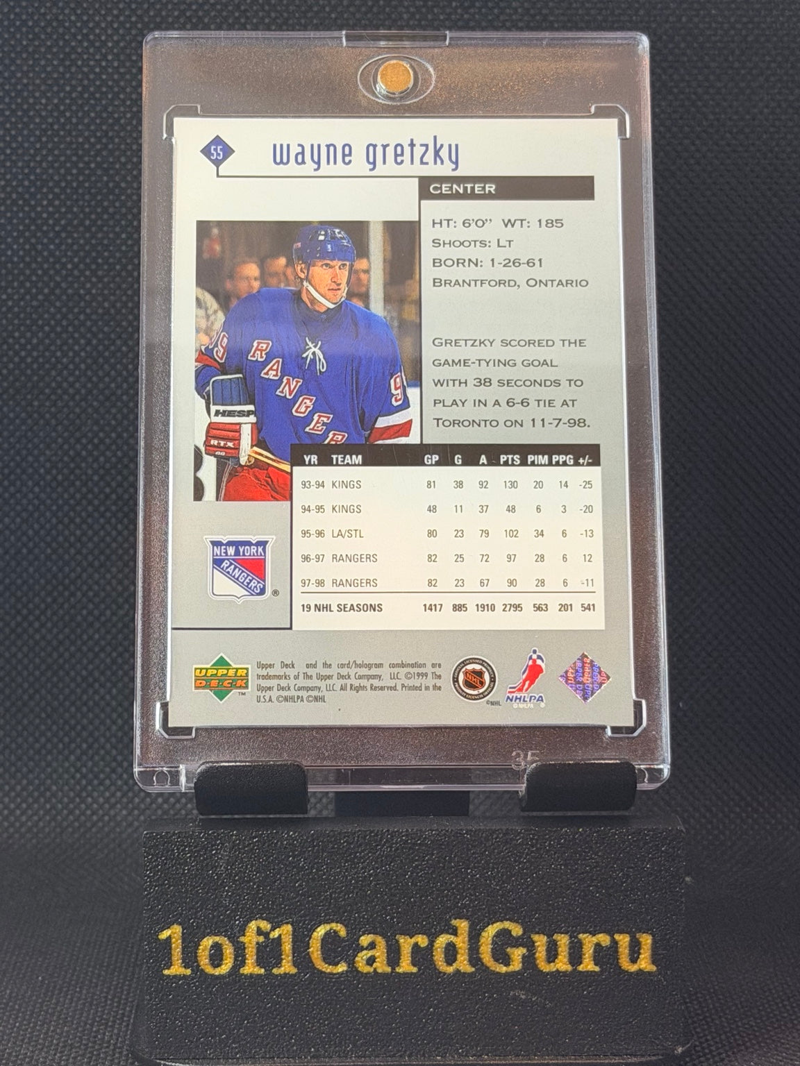 1998-99 Upper Deck Black Diamond Wayne Gretzky #55