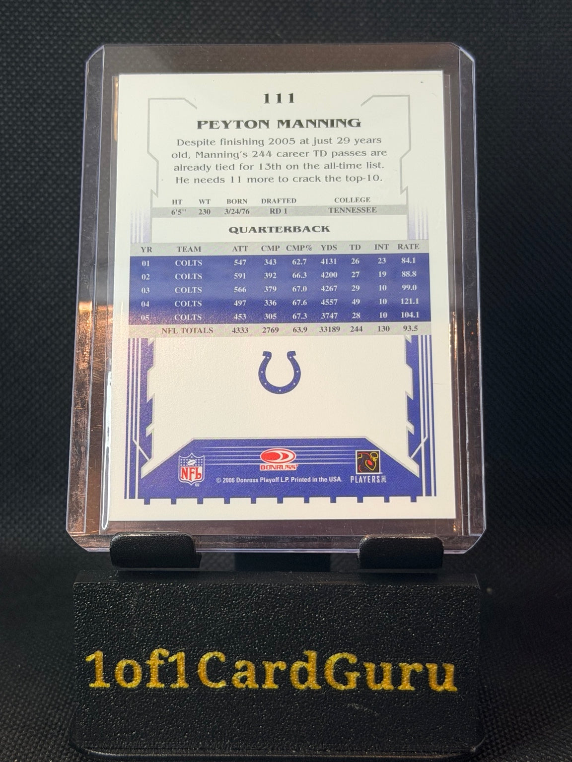 2006 Score Peyton Manning #111