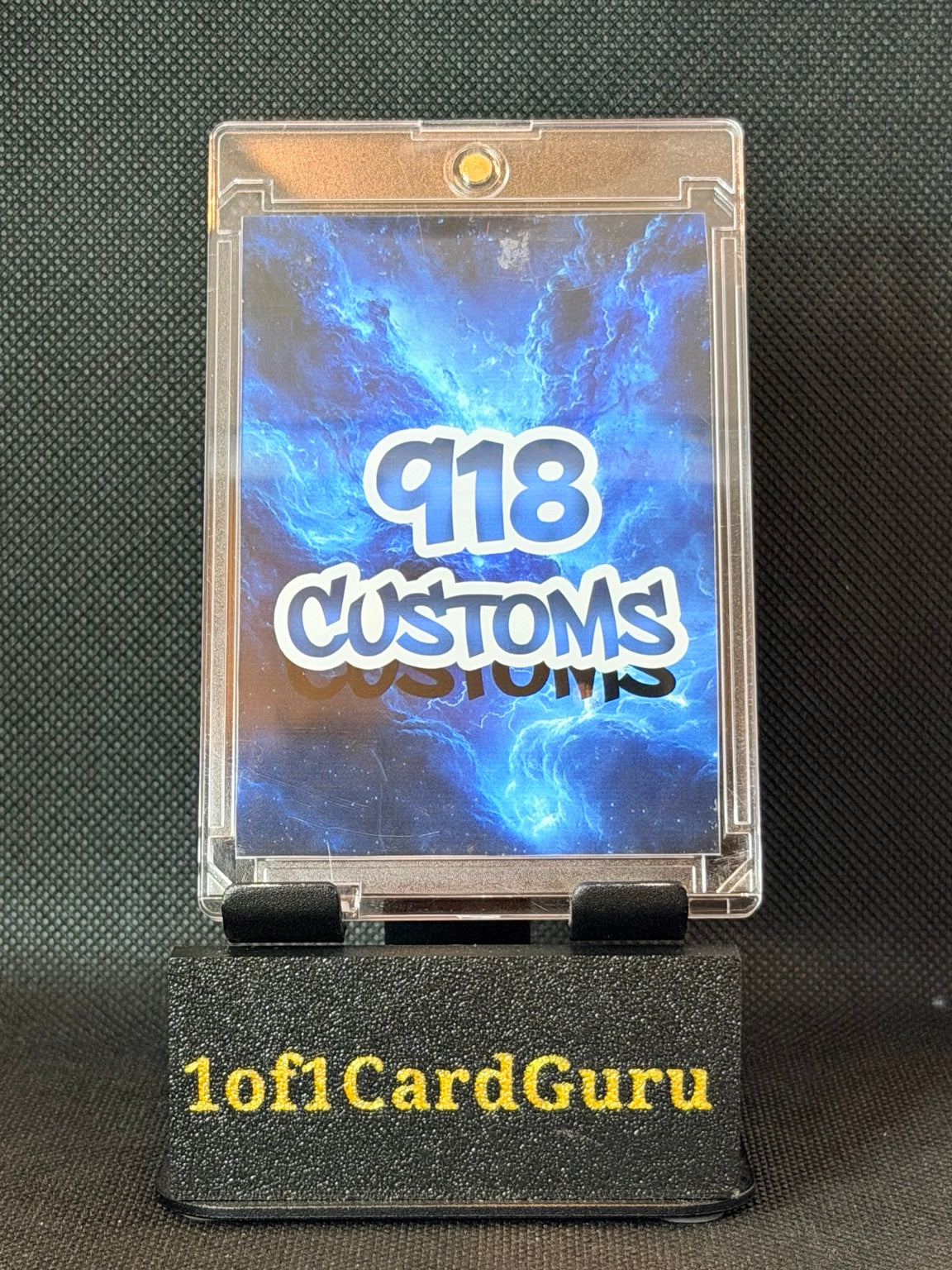 Hank Aaron Downtown-Style Holographic Custom Art Card — 918 Customs — back
