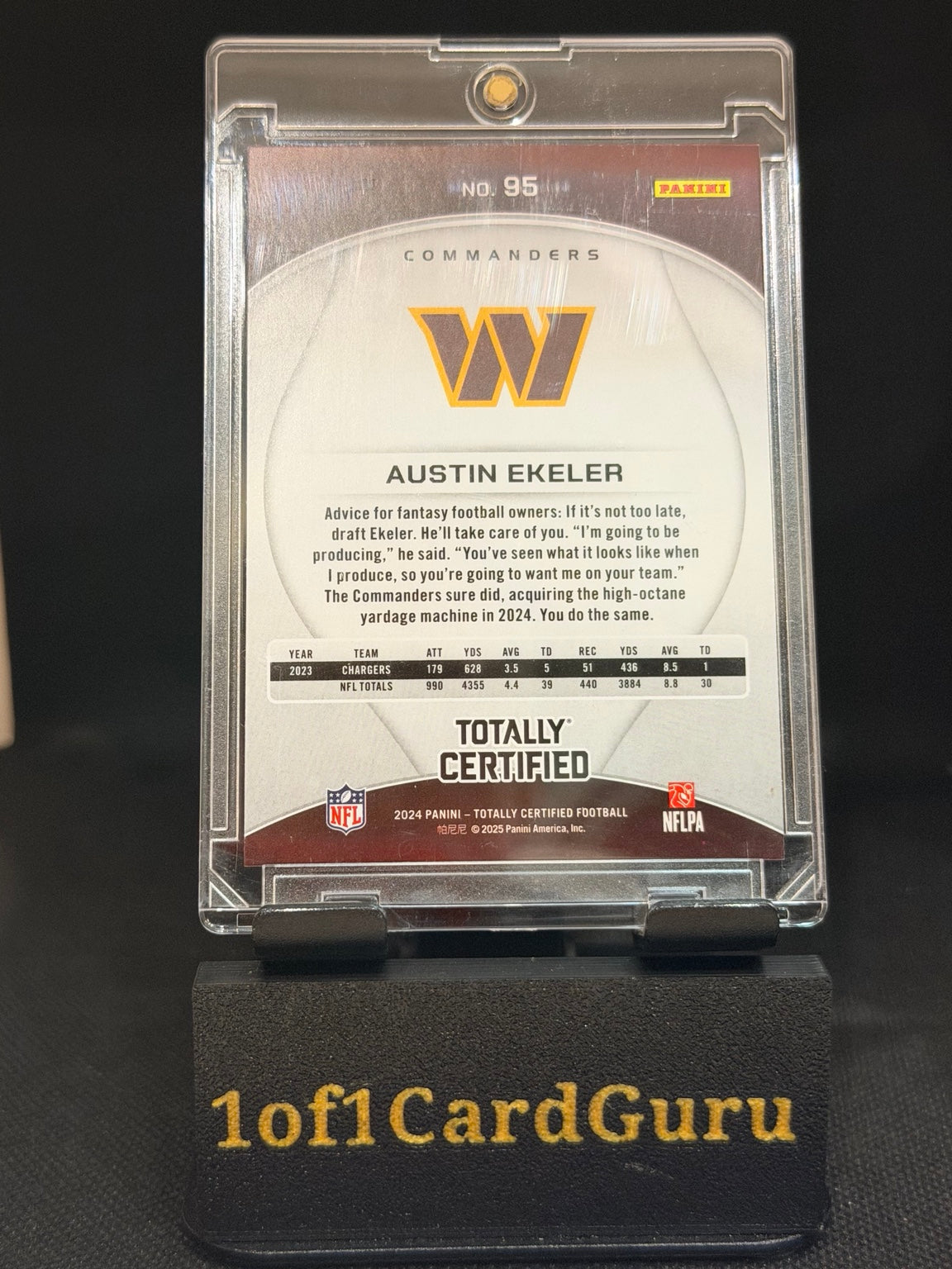 2024 Panini Totally Certified Austin Ekeler #95 — back