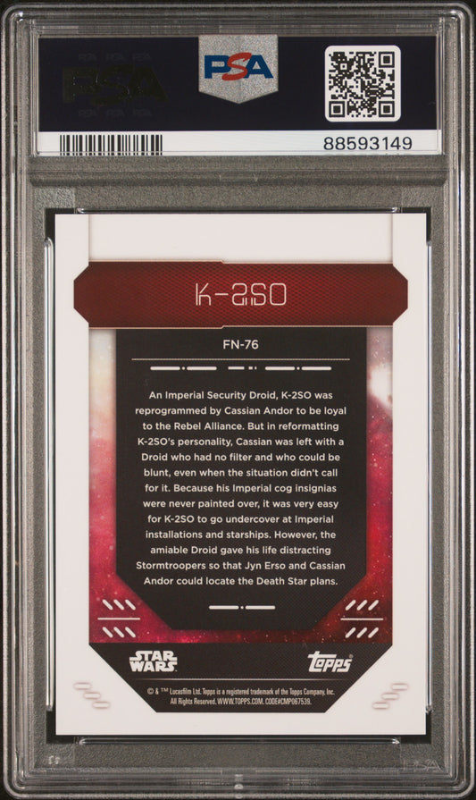 2023 Topps Finest Star Wars K-2so 22/25 #FN76 PSA 9