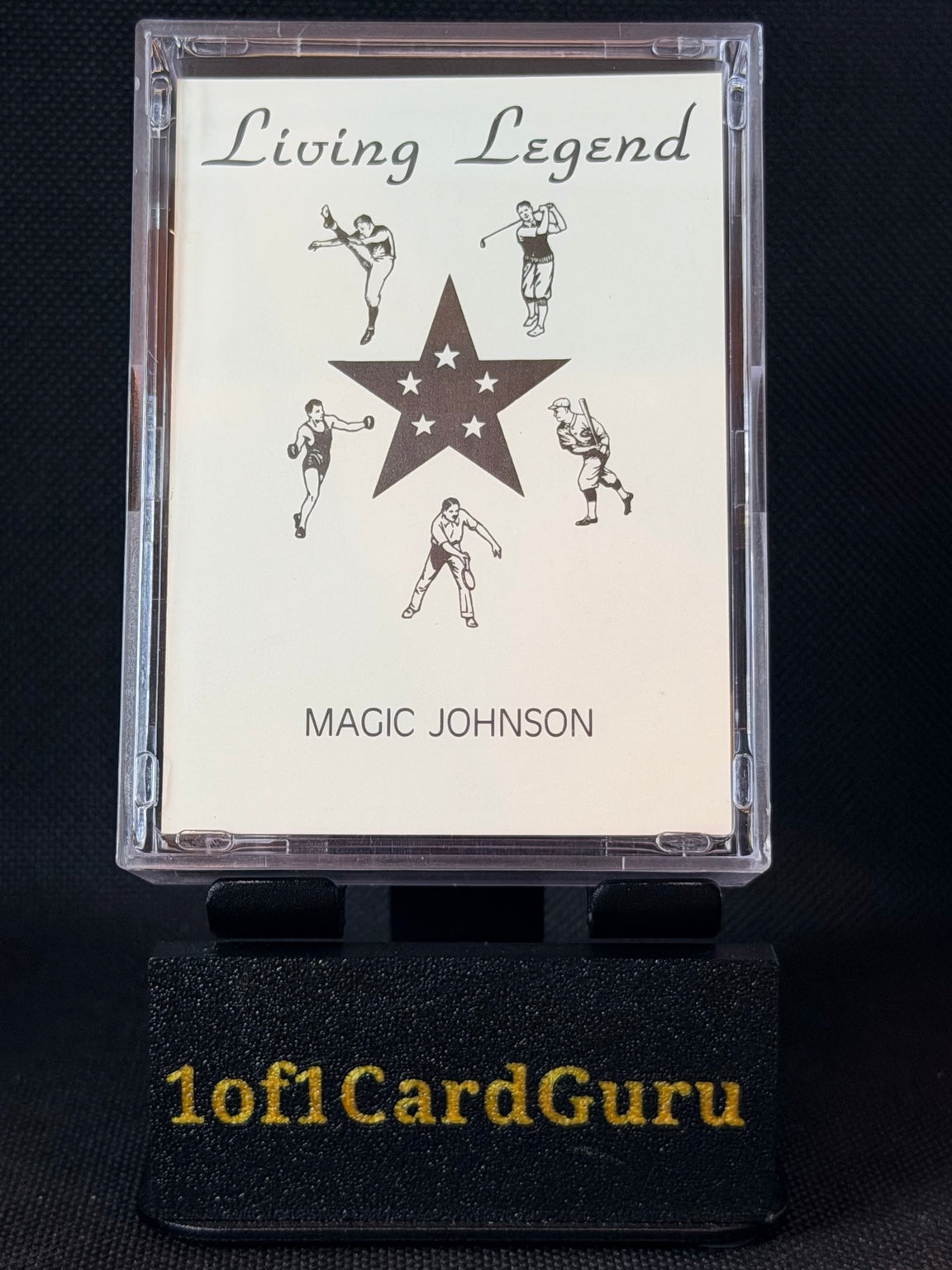 Magic Johnson Living Legend Custom Mini Sneaker Display Card — back