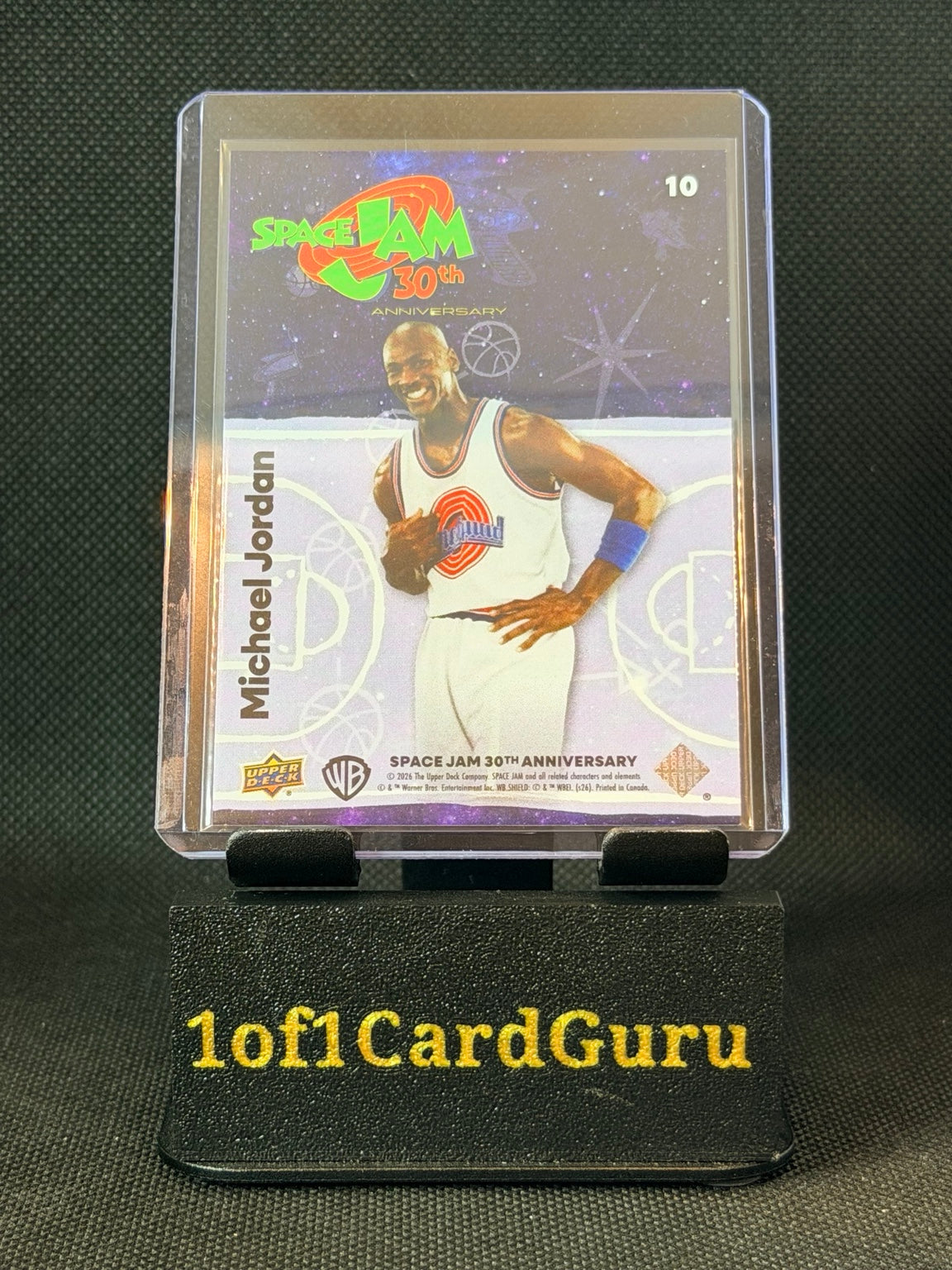2026 Upper Deck Space Jam 30th Anniversary Michael Jordan Green Foil #10 — back