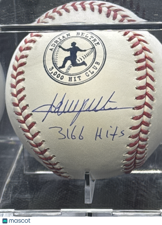 Adrian Beltre signed baseball with inscription