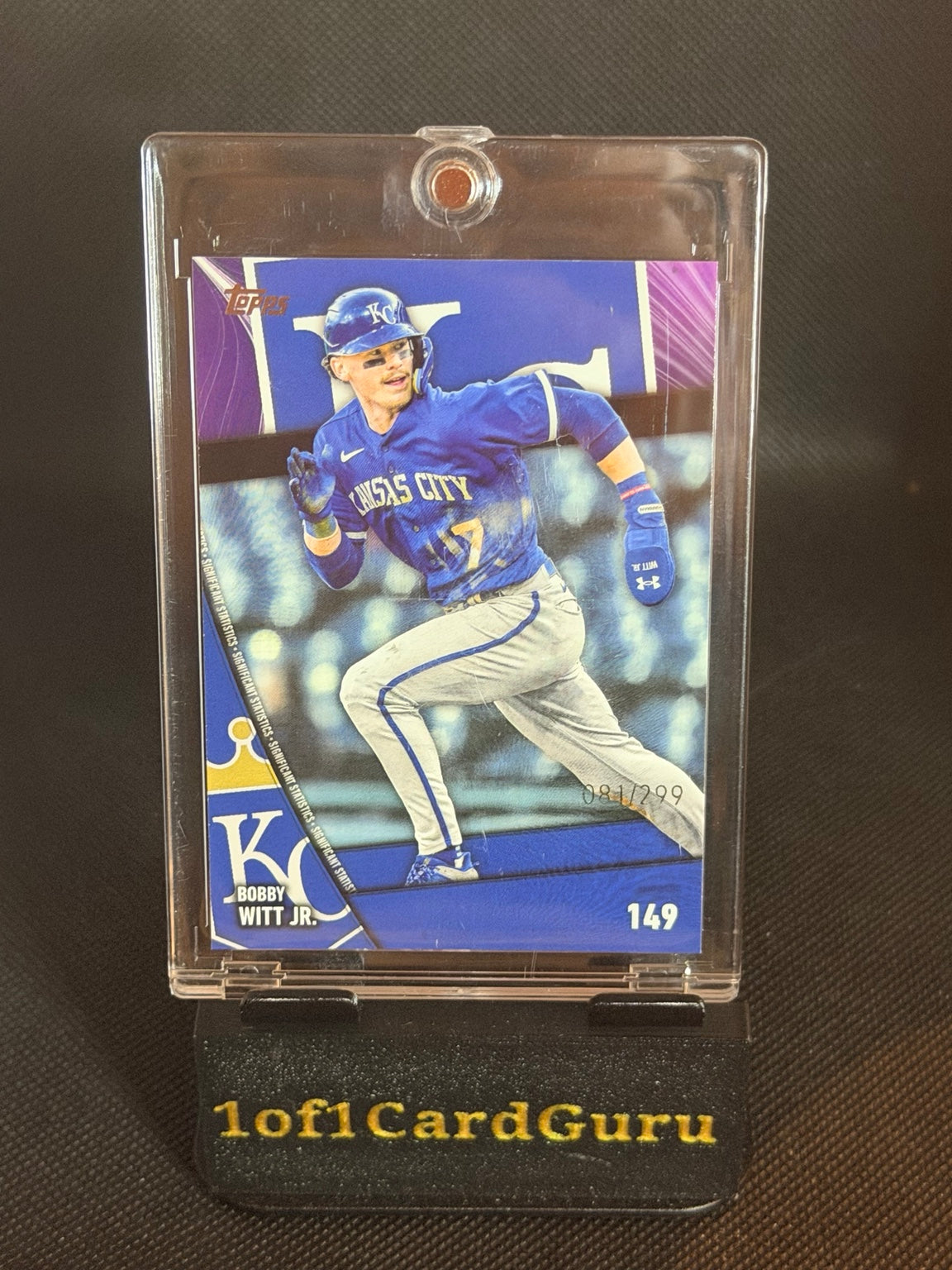 2024 Topps Significant Statistics Bobby Witt Jr. #SS-21 Black /299 front
