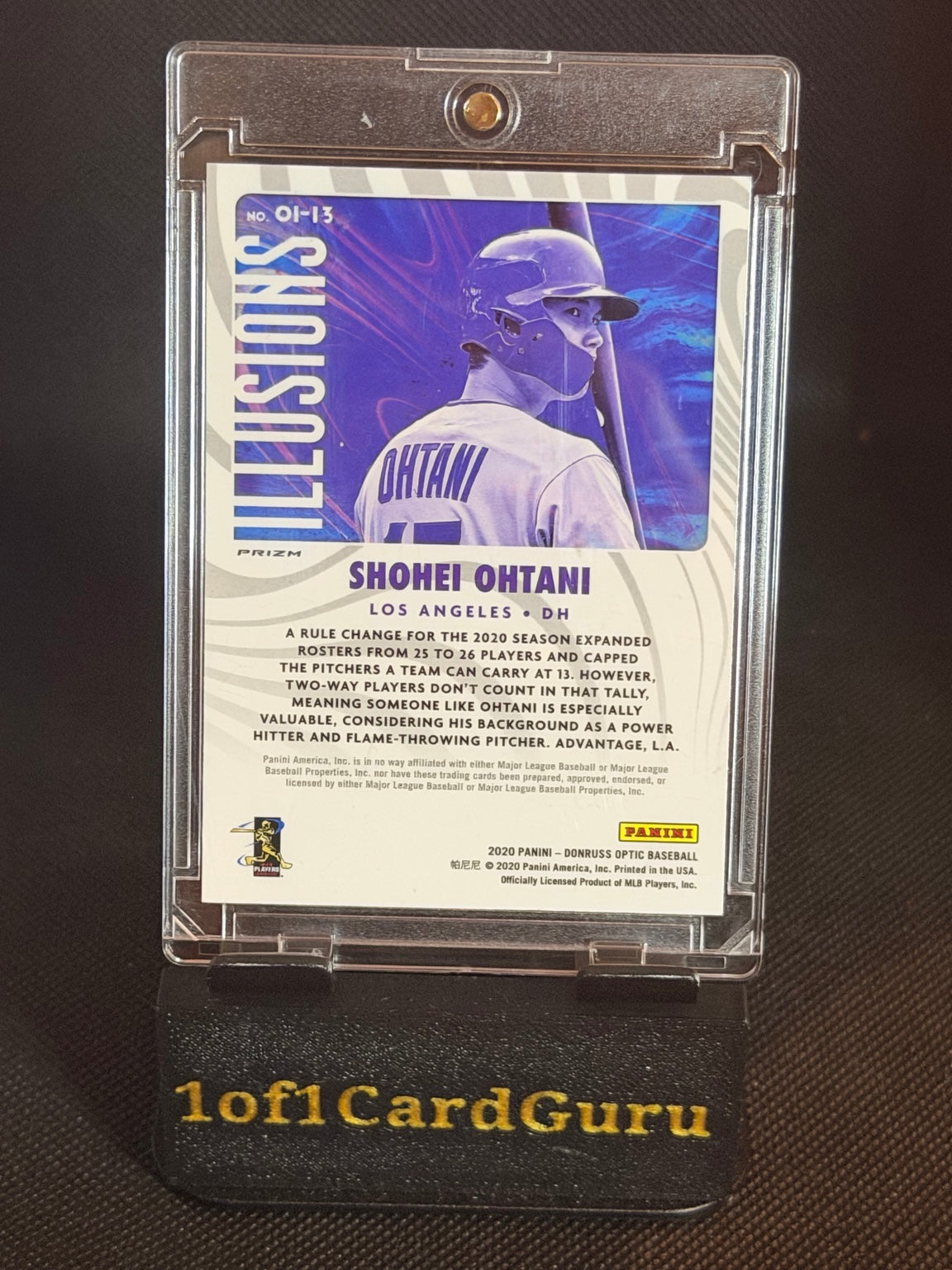 2020 Donruss Optic Illusions Shohei Ohtani #OI-13 back
