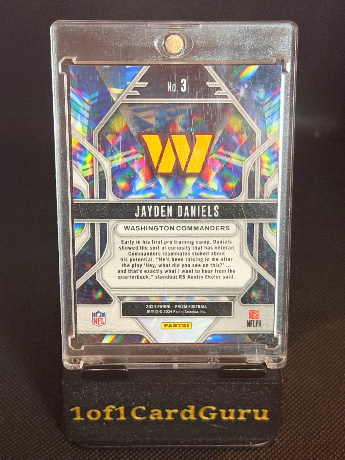 2024 Panini Prizm Prizmatic Jayden Daniels Rookie #3 photo 2