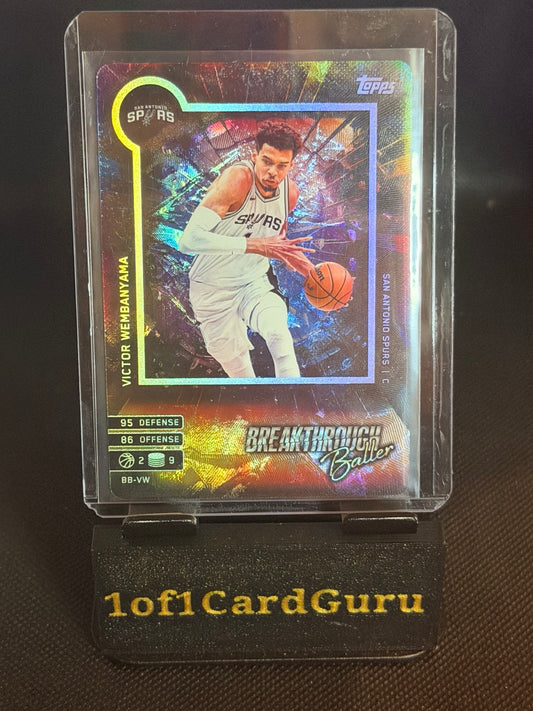 2025 Topps Match Attax Victor Wembanyama Breakthrough Baller #BB-VW front