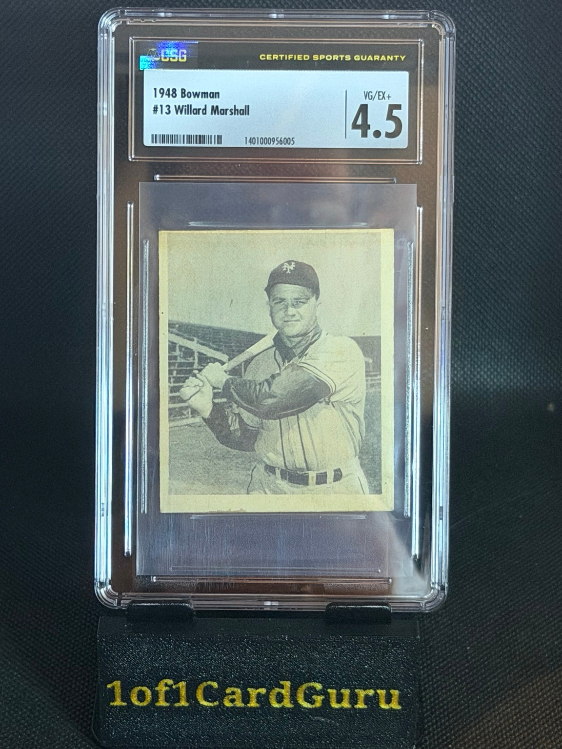 1948 Bowman Willard Marshall #13 Rookie CSG 4.5 New York Giants front