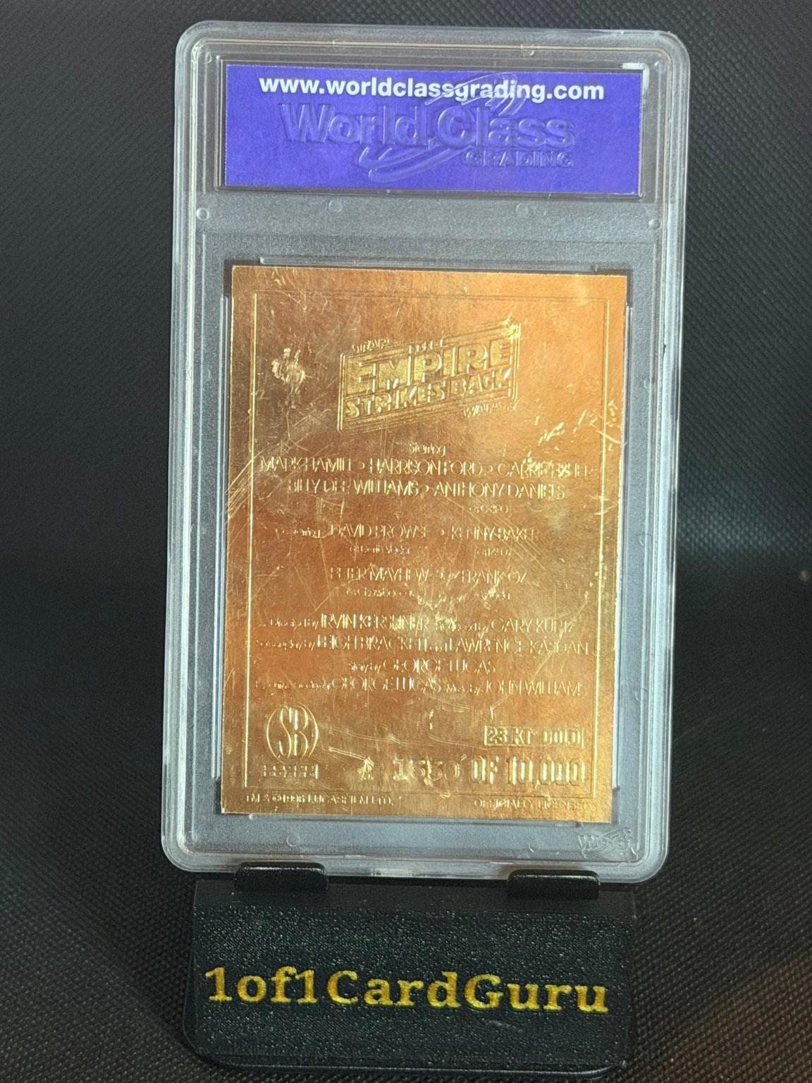 1996 Score Board Star Wars The Empire Strikes Back 23KT Gold WCG 10 back