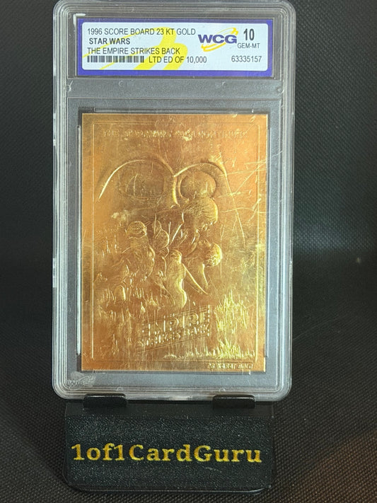 1996 Score Board Star Wars The Empire Strikes Back 23KT Gold WCG 10 front