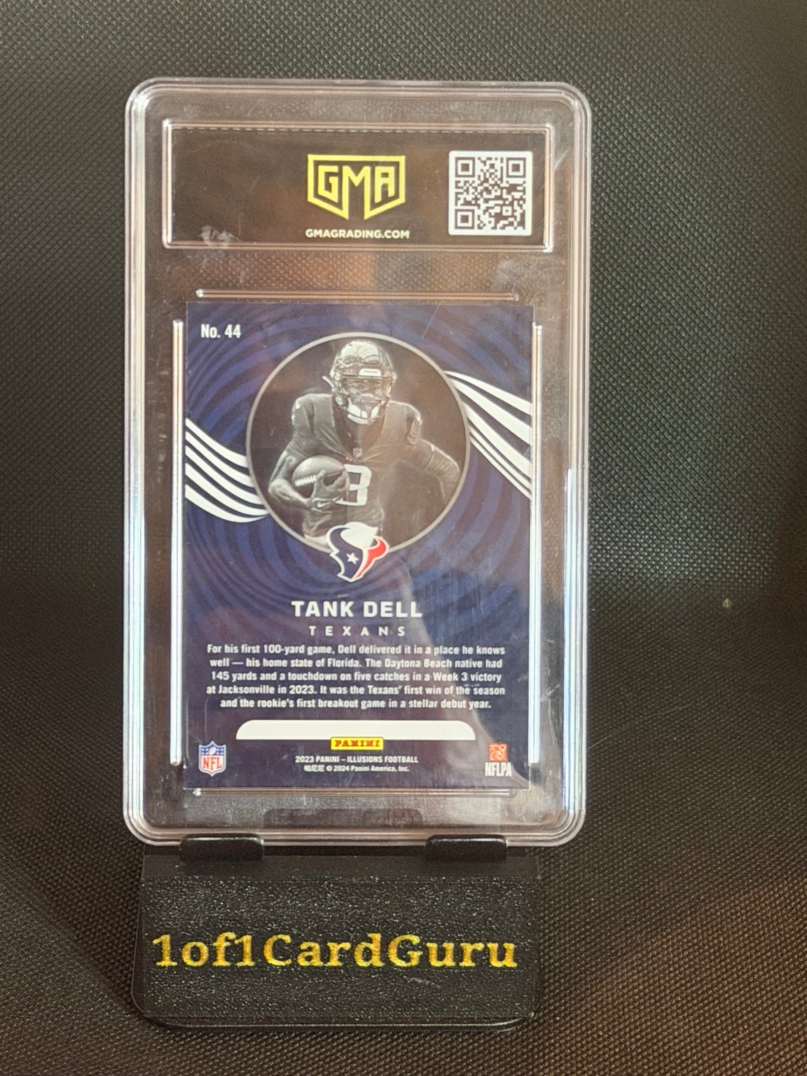 2023 Panini Illusions Tank Dell #44 Trophy Collection Emerald RC GMA 10 back