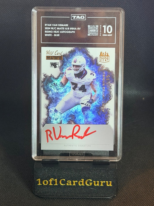 2024 Wild Card Matte Ryan Van Demark Rising Heat Autograph 1/5 — TAG 10 front