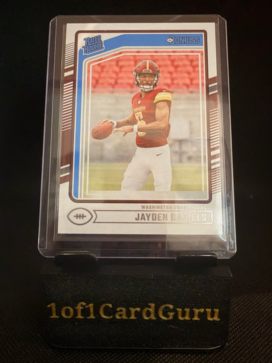 Front of 2024 Donruss Jayden Daniels Rated Rookie #389
