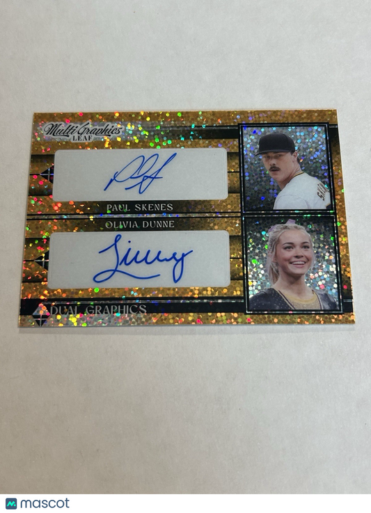 2023 Leaf Paul Skenes/Livvy Dunne Gold 1 of 1 Rookie Dual Autographs