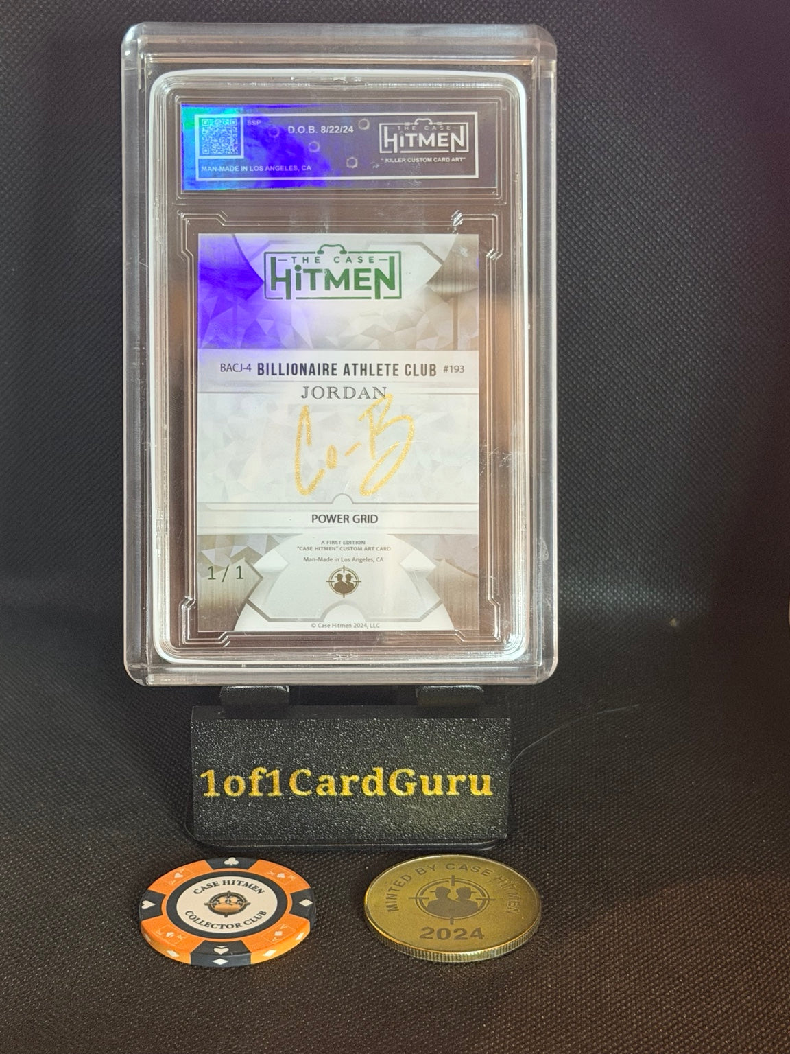 Jordan Hitmen Power Grid 1/1 reverse in display case