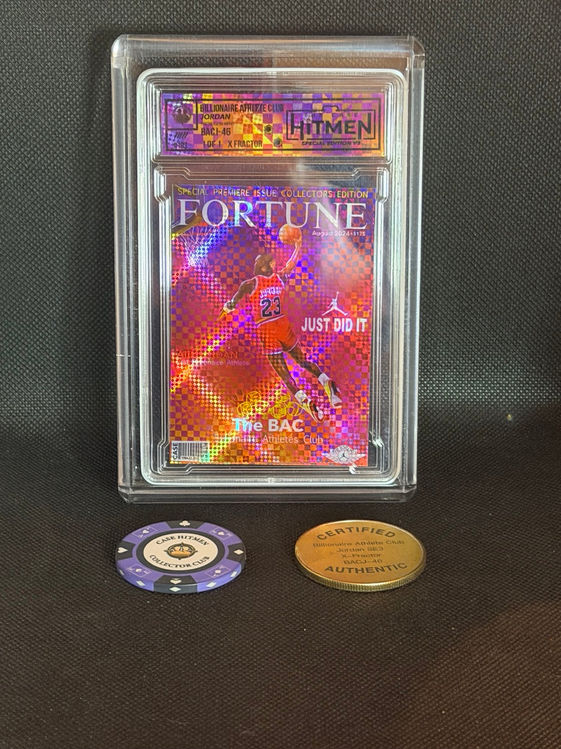 Michael Jordan BACJ-46 X-Fractor 1/1 front, alternate angle