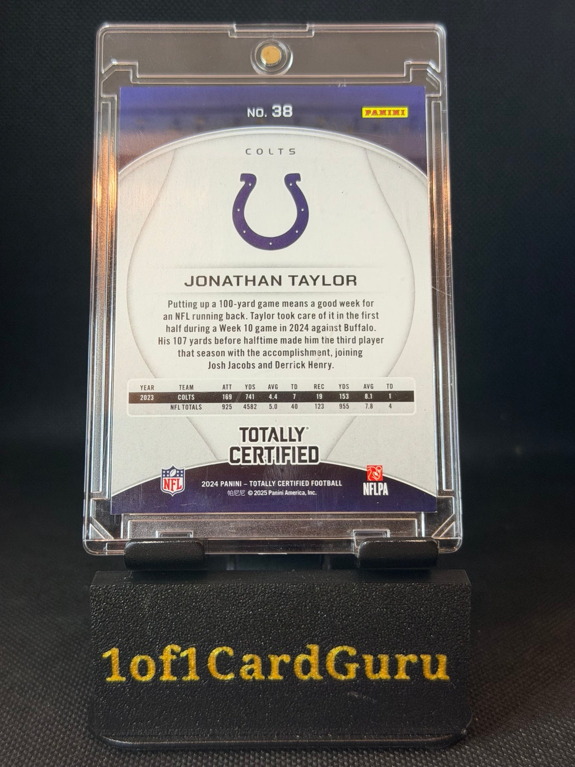 2024 Totally Certified Jonathan Taylor #38 Colts back
