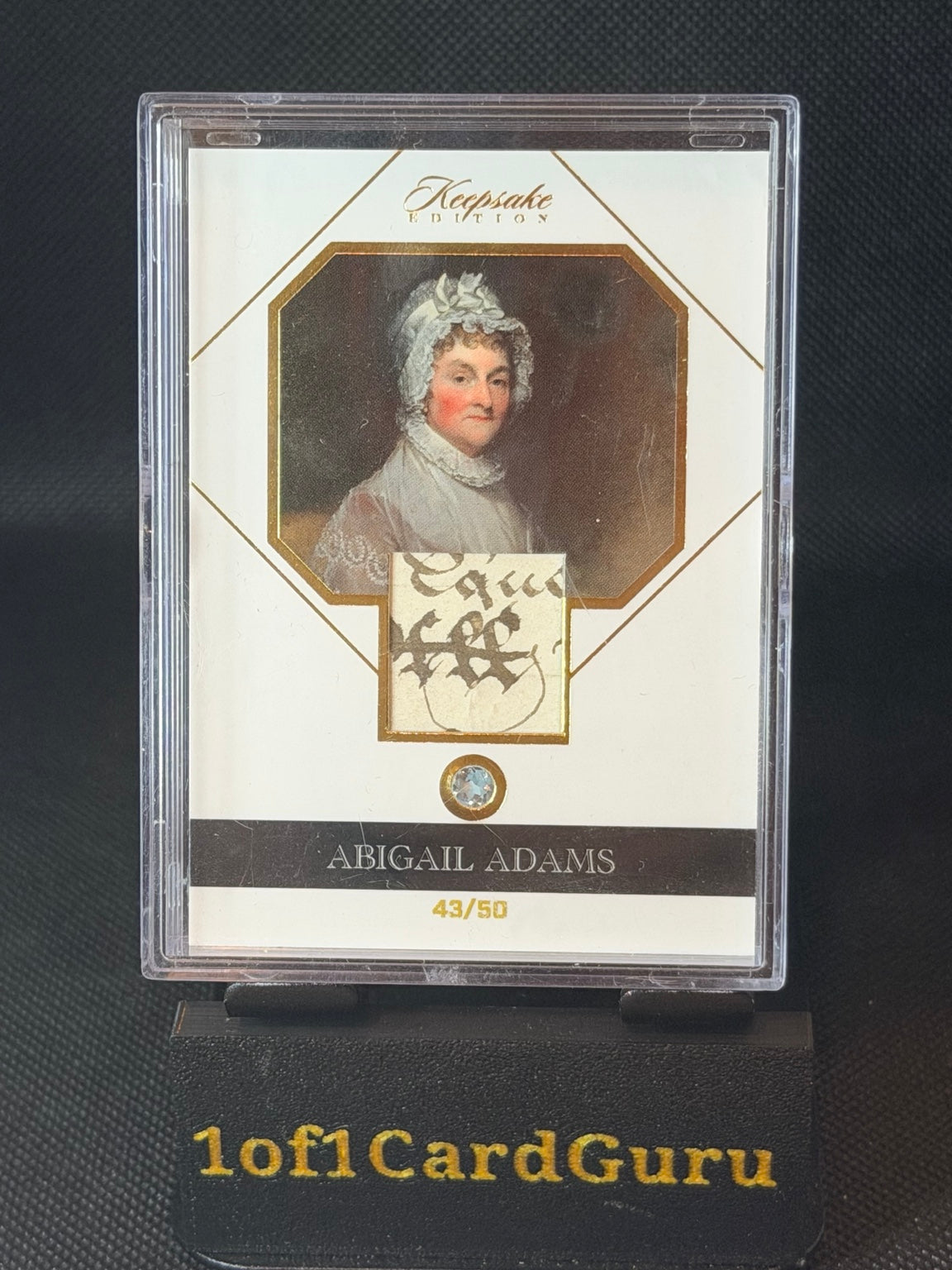 2023 Keepsake Edition Abigail Adams Document & Gem Relic #59 43/50 front