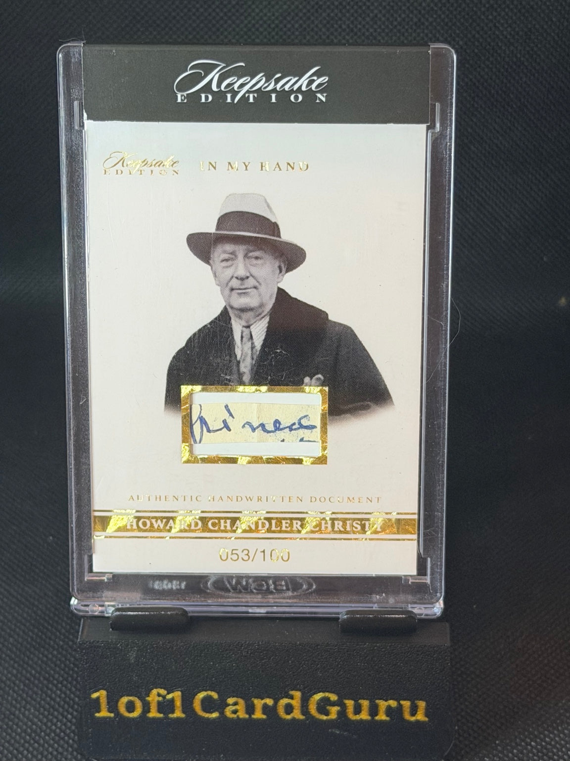 2024 Keepsake In My Hand Howard Chandler Christy Handwritten Relic #29 053/100 front