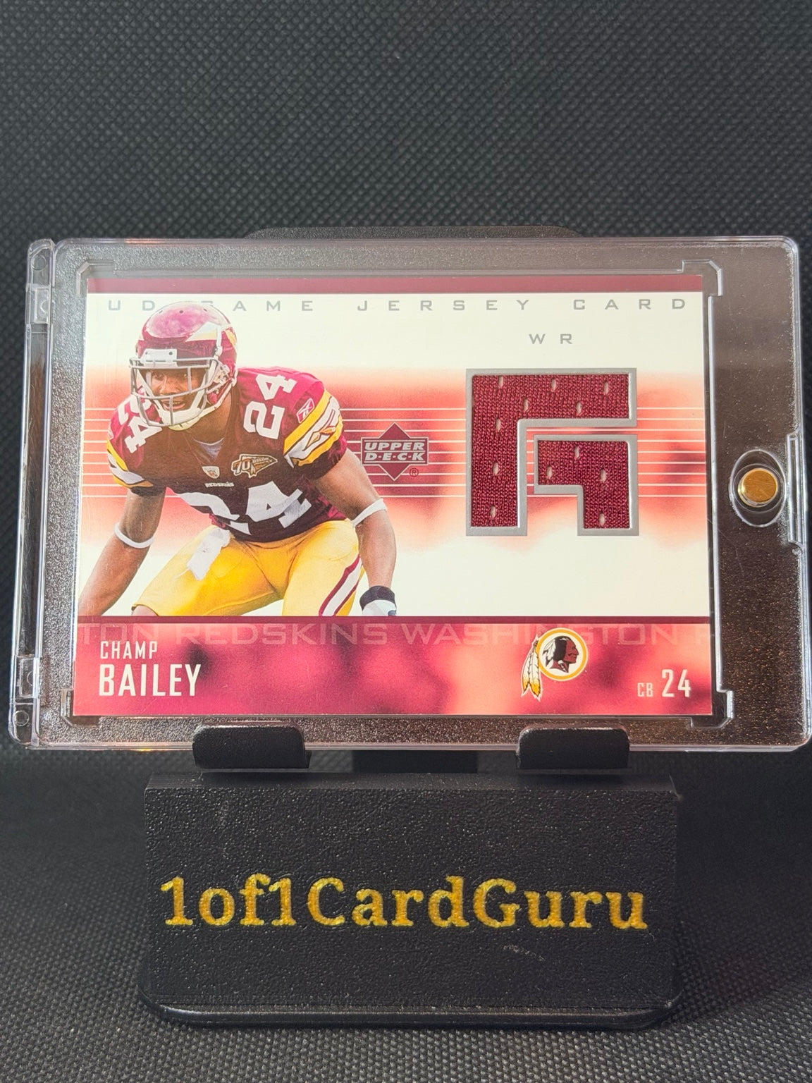 2003 Upper Deck UD Game Jerseys Champ Bailey #GJ-CB Redskins front