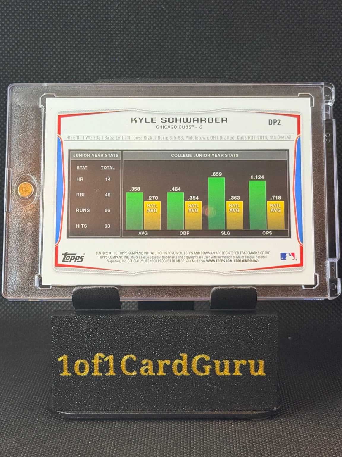 2014 Bowman Draft 1st Kyle Schwarber Paper #DP2