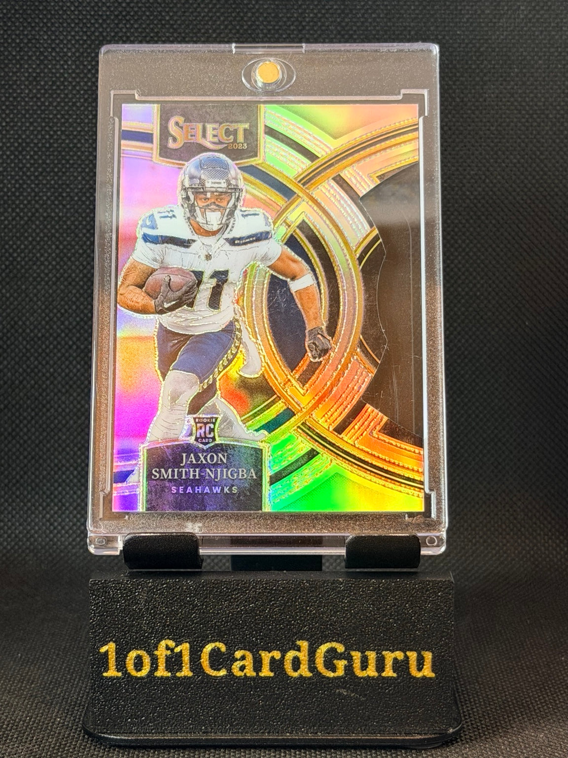 2023 Panini Select Jaxon Smith-Njigba Premier Level Silver Prizm Rookie #174 — front