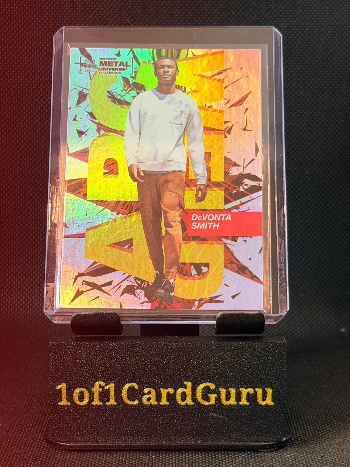2021 SkyBox Metal Universe Champions DeVonta Smith Arc Weld #AW-19 — front