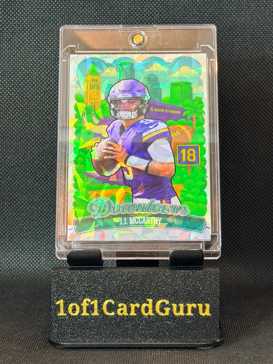 J.J. McCarthy Downtown-Style Holographic Custom Art Card — 918 Customs — front