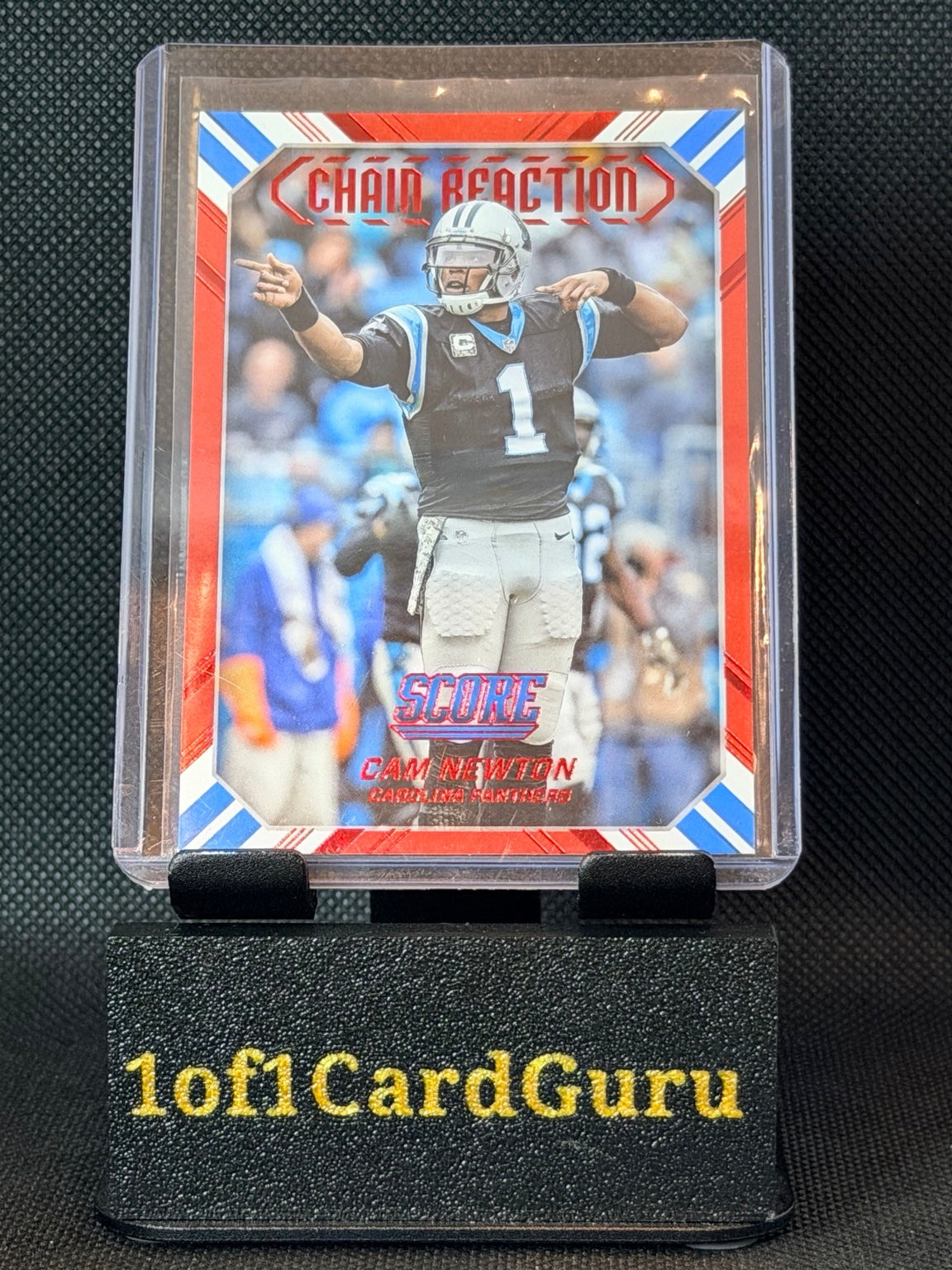 2016 Panini Score Chain Reaction Cam Newton #1 Red — front