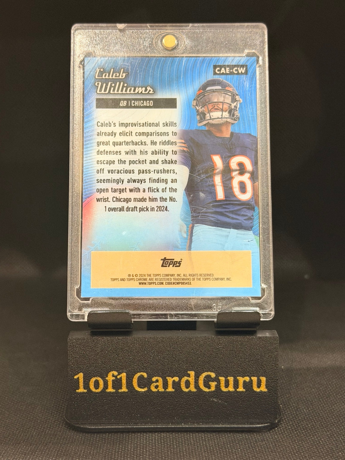2024 Topps Chrome Caleb Williams All-Etch Rookie #CAE-CW back