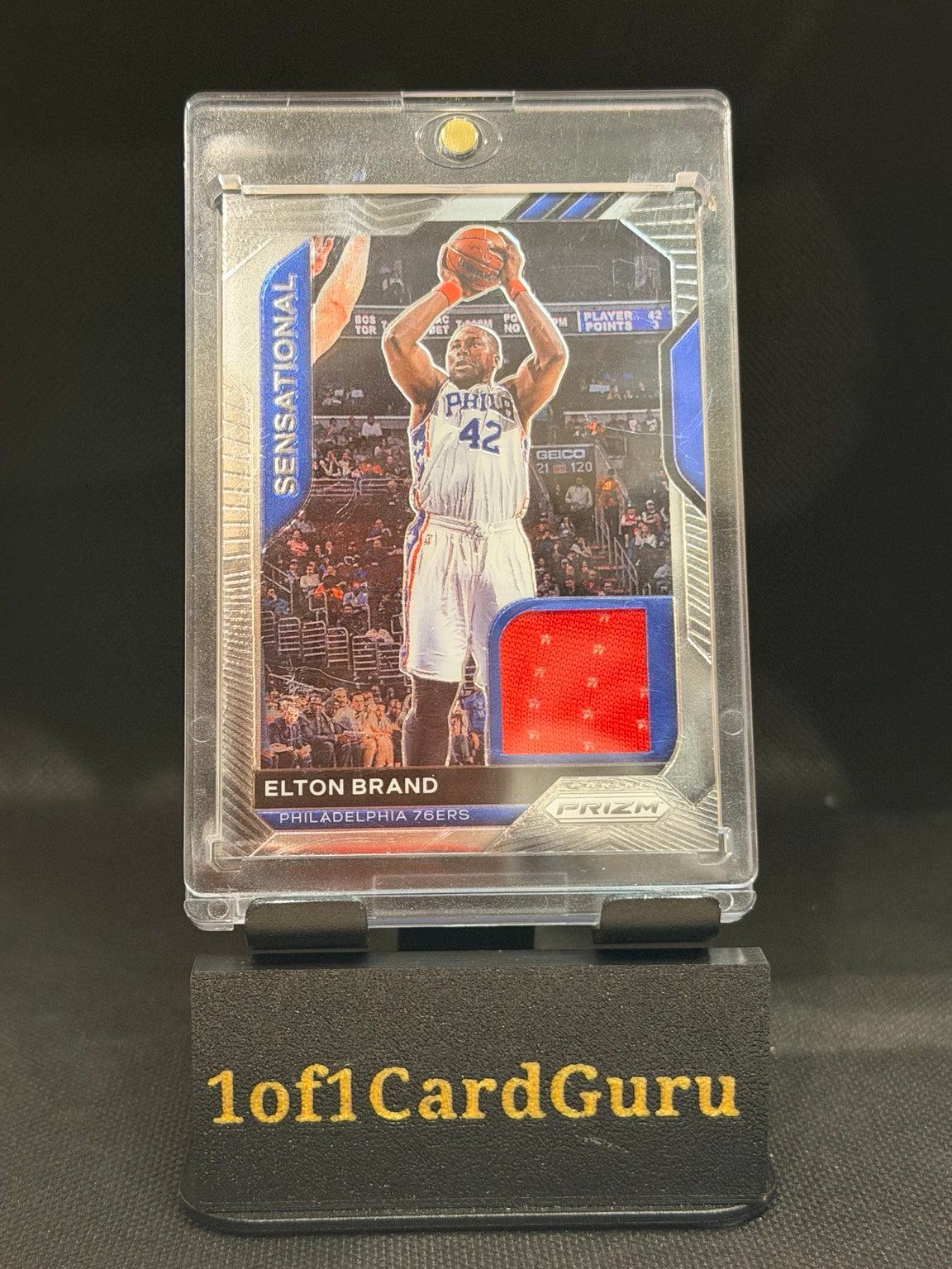 2020-21 Panini Prizm Elton Brand Sensational Swatches Game-Used Jersey #SSW-EBR front