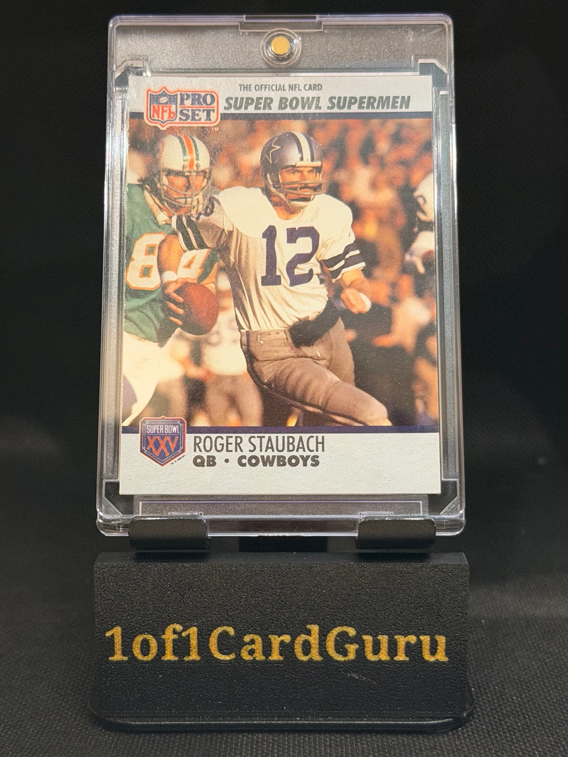 1990 Pro Set Roger Staubach Super Bowl Supermen #37 – front