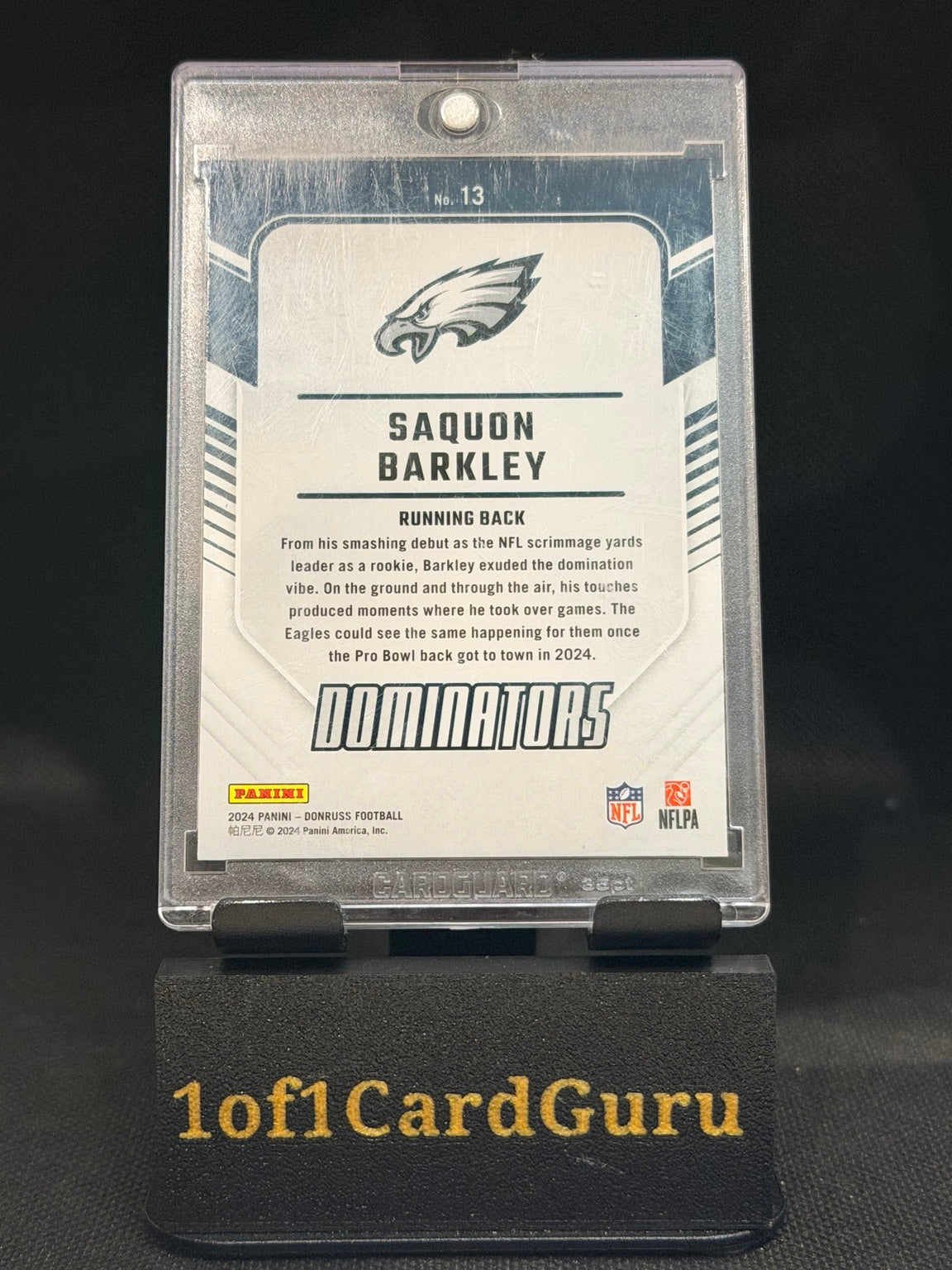 2024 Donruss Saquon Barkley Dominators #13 – back