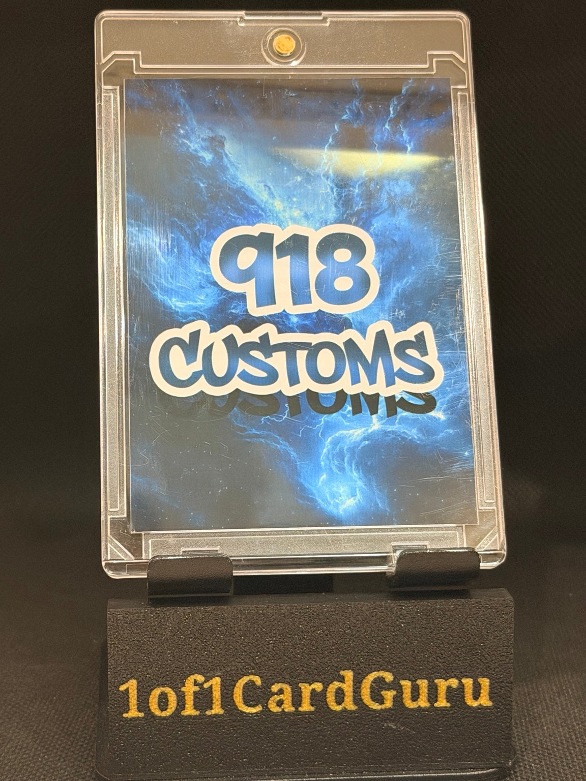 Bijan Robinson Downtown-Style Cracked Ice Holographic Custom Card – 918 Customs – back