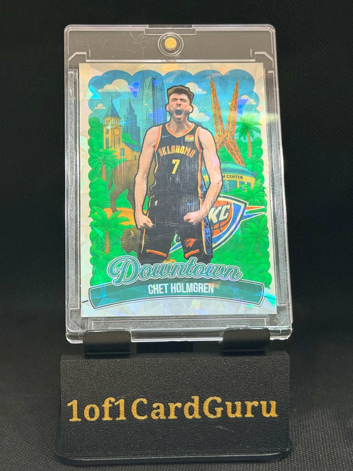 Chet Holmgren Downtown-Style Cracked Ice Holographic Custom Card – 918 Customs – front