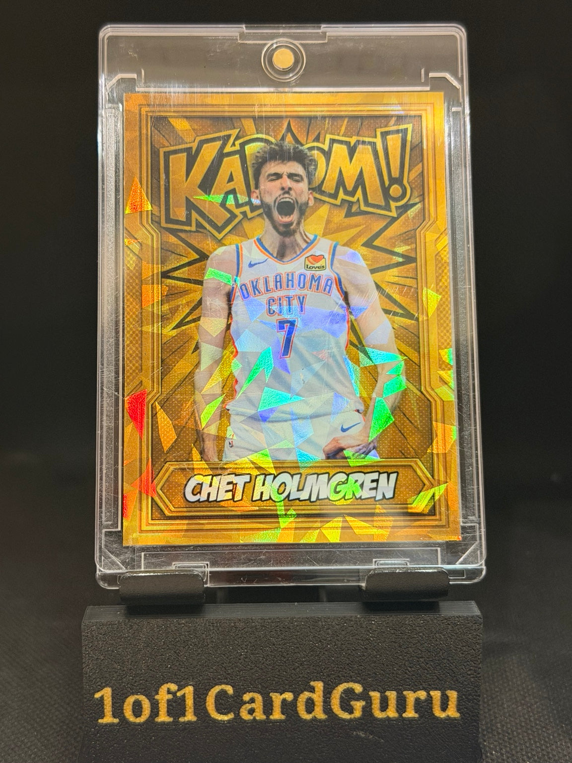 Chet Holmgren Gold Kaboom-Style Custom Card – 918 Customs — front
