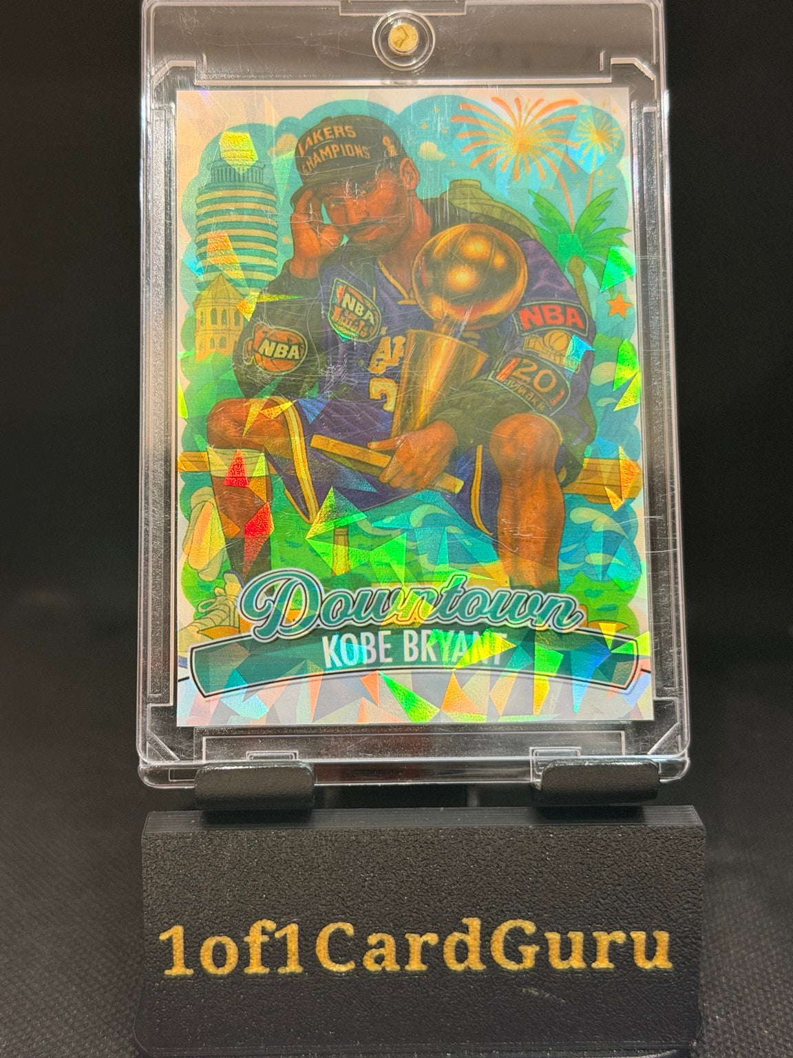 Kobe Bryant Downtown-Style Cracked Ice Custom Card – 918 Customs — front