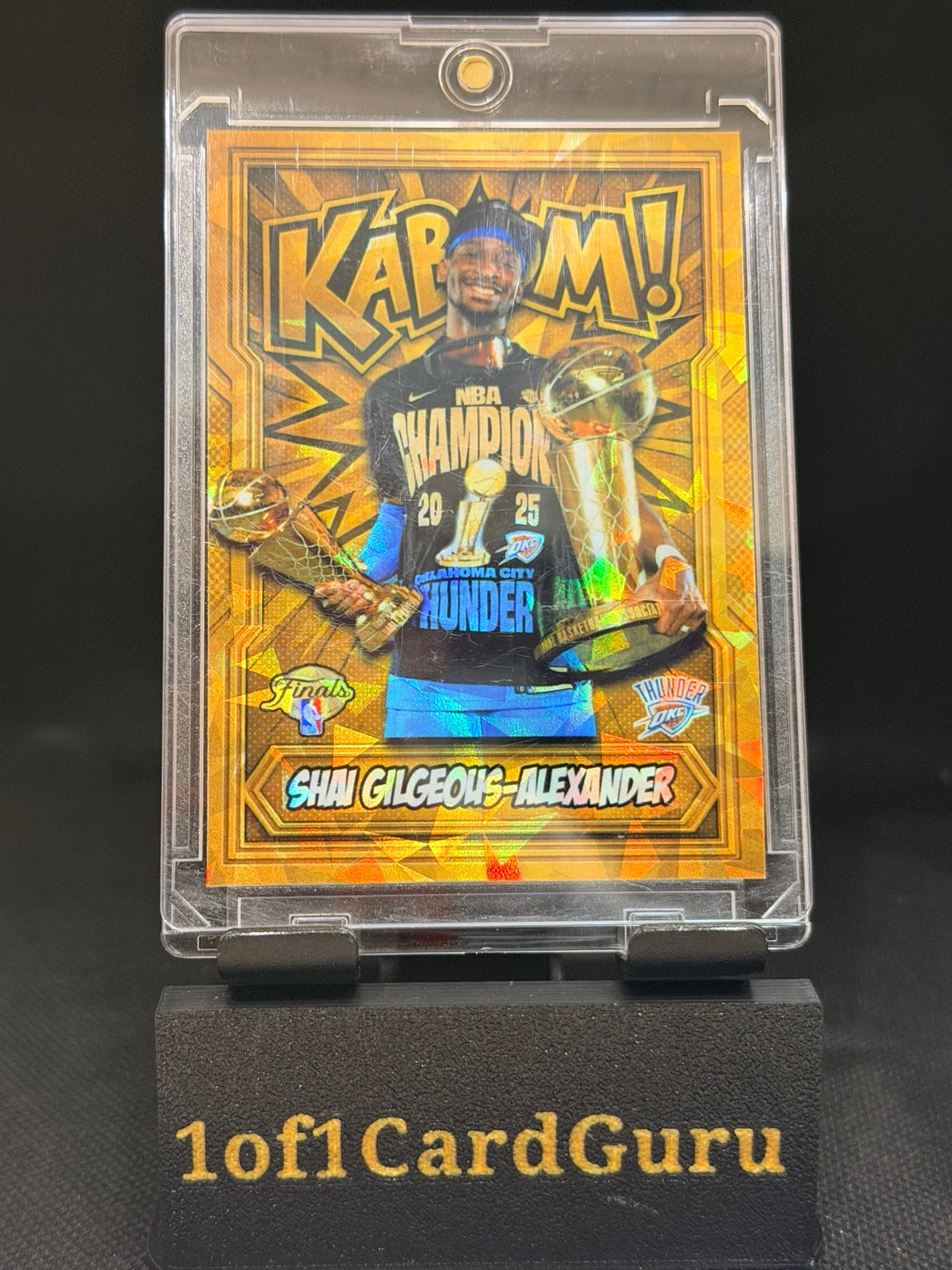 Shai Gilgeous-Alexander Championship Gold Kaboom-Style Custom Card – 918 Customs — front