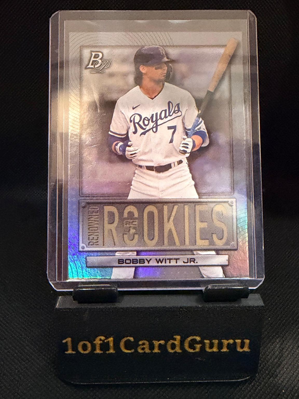 2022 Bowman Platinum Bobby Witt Jr. Renowned Rookies #RR-13 — front