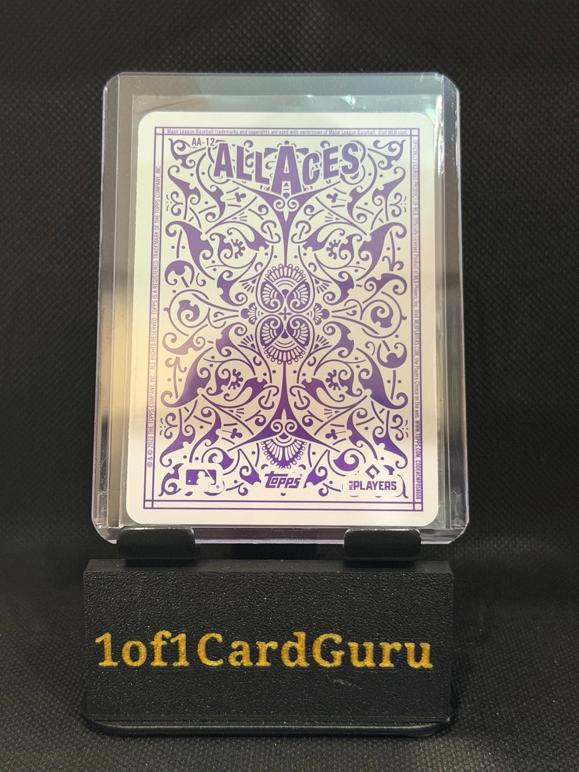 2023 Topps Shane McClanahan All Aces #AA-12 — back