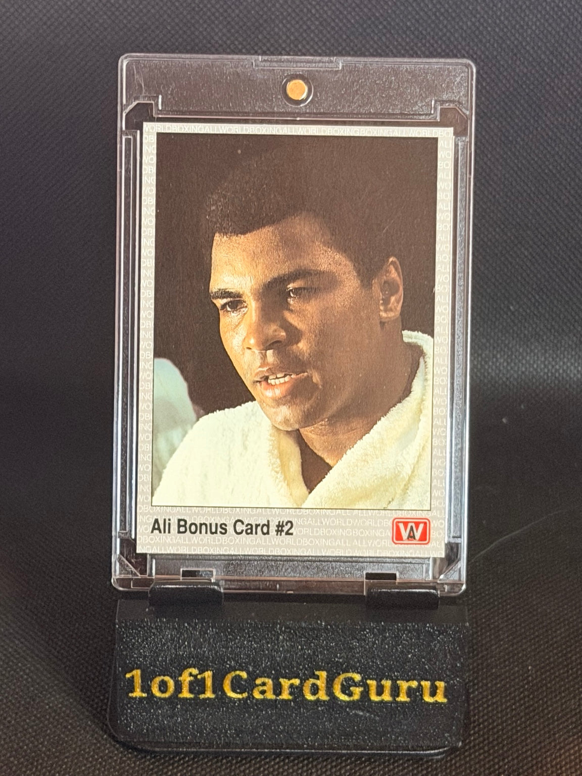 1991 All World Boxing Muhammad Ali #22 — Ali Bonus Card #2 front
