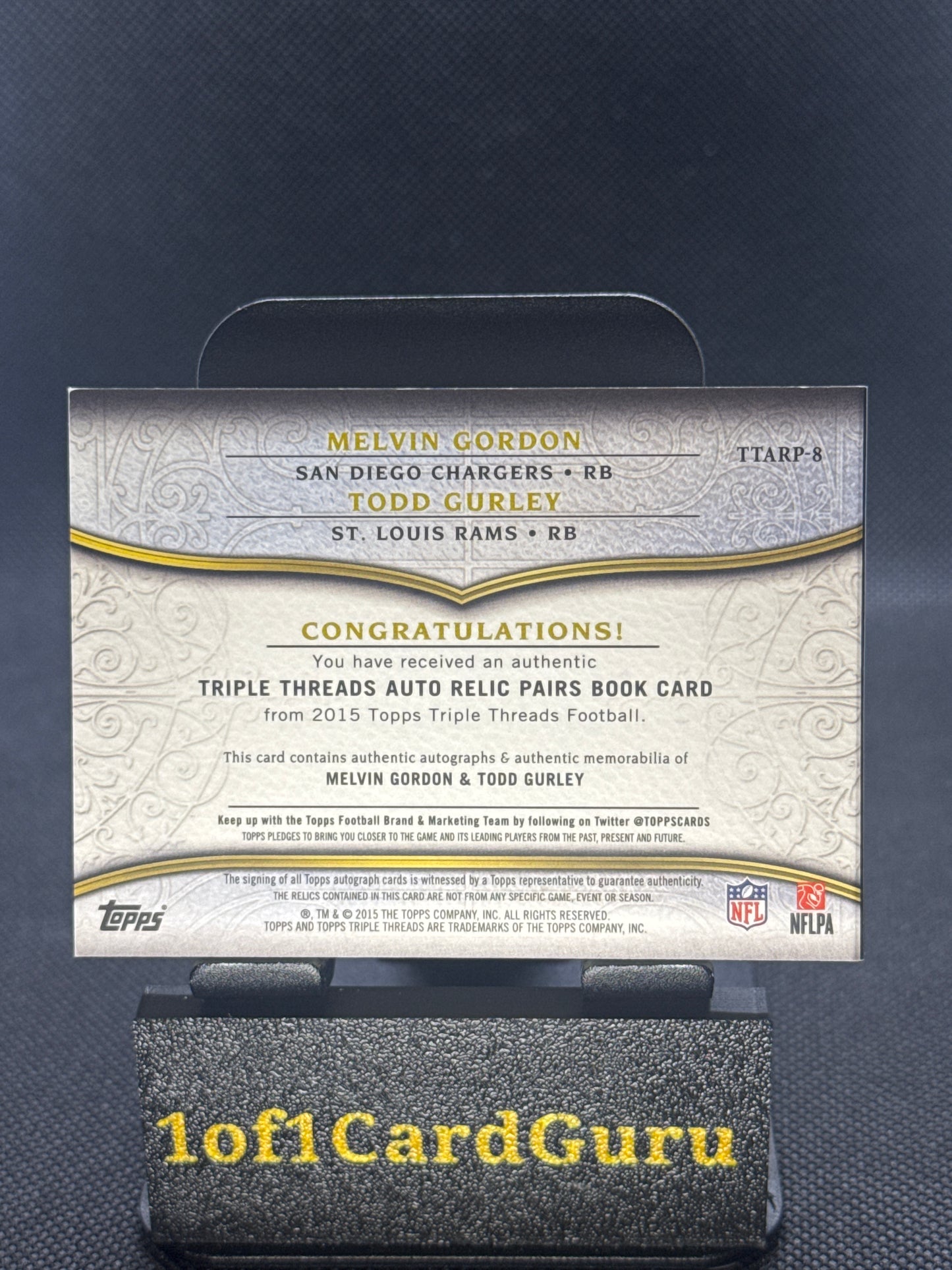 Melvin Gordon and Todd Gurley Auto/Patch Booklet