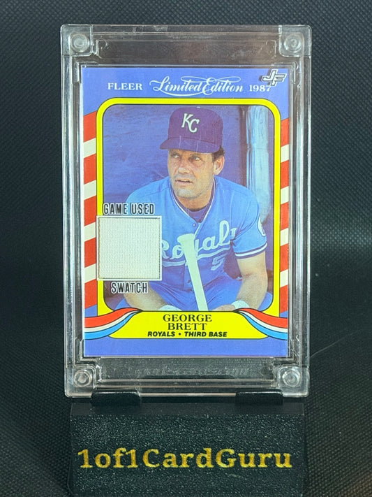 Jersey Fusion George Brett 1983 Game-Used Swatch on 1987 Fleer Limited Edition front