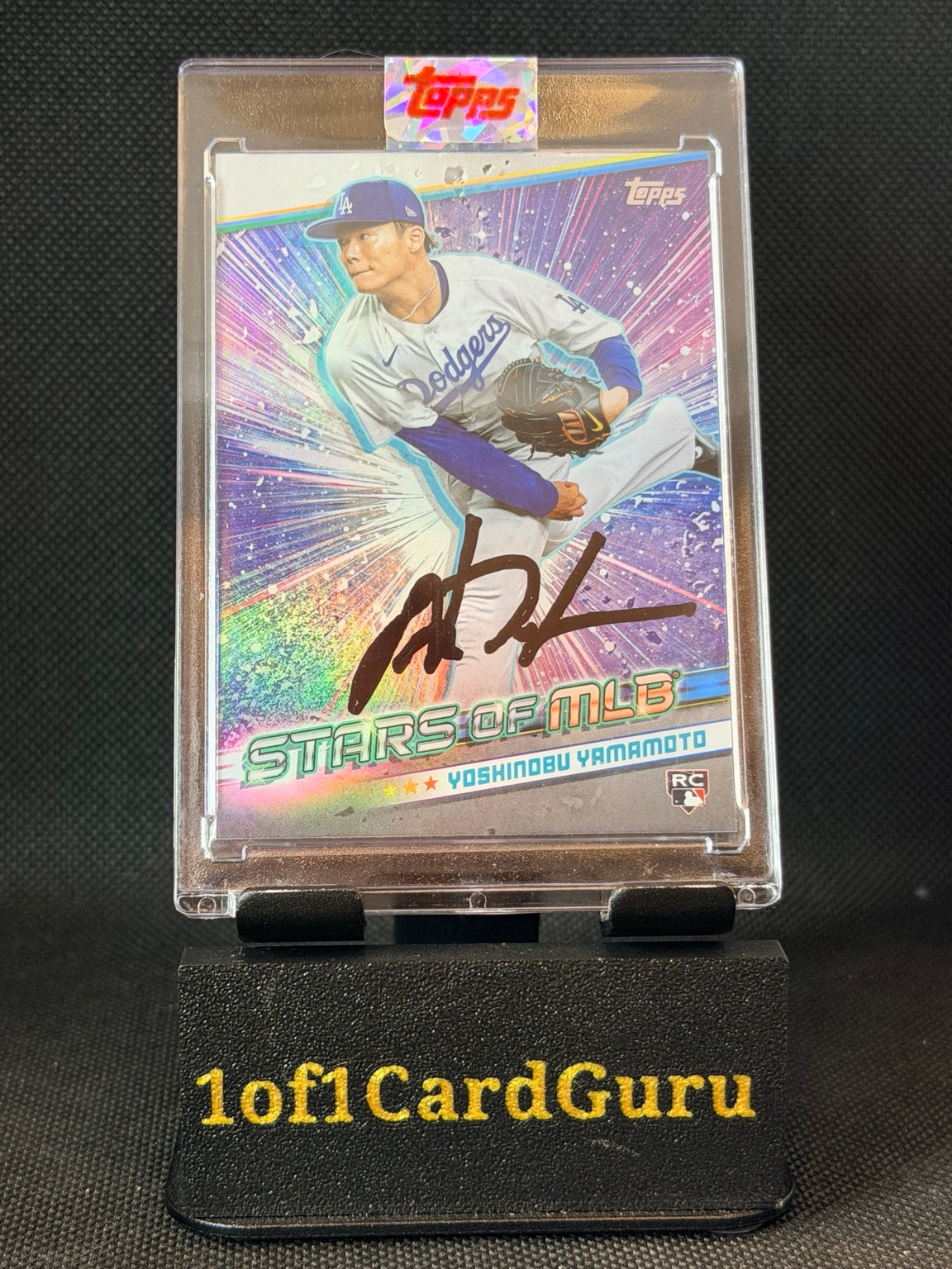 2024 Topps Yoshinobu Yamamoto Stars of MLB #SMLB-57 RC In-Person Autograph — front