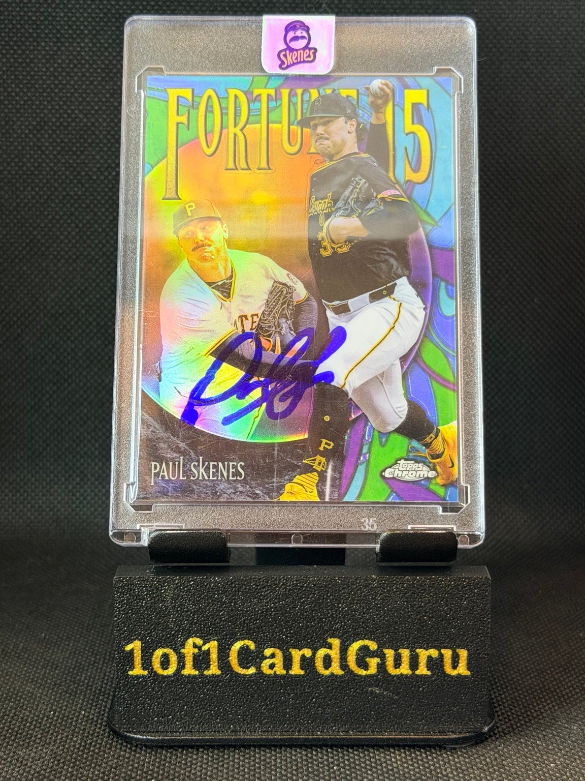 2025 Topps Chrome Paul Skenes Fortune 15 #F15-8 In-Person Autograph — front