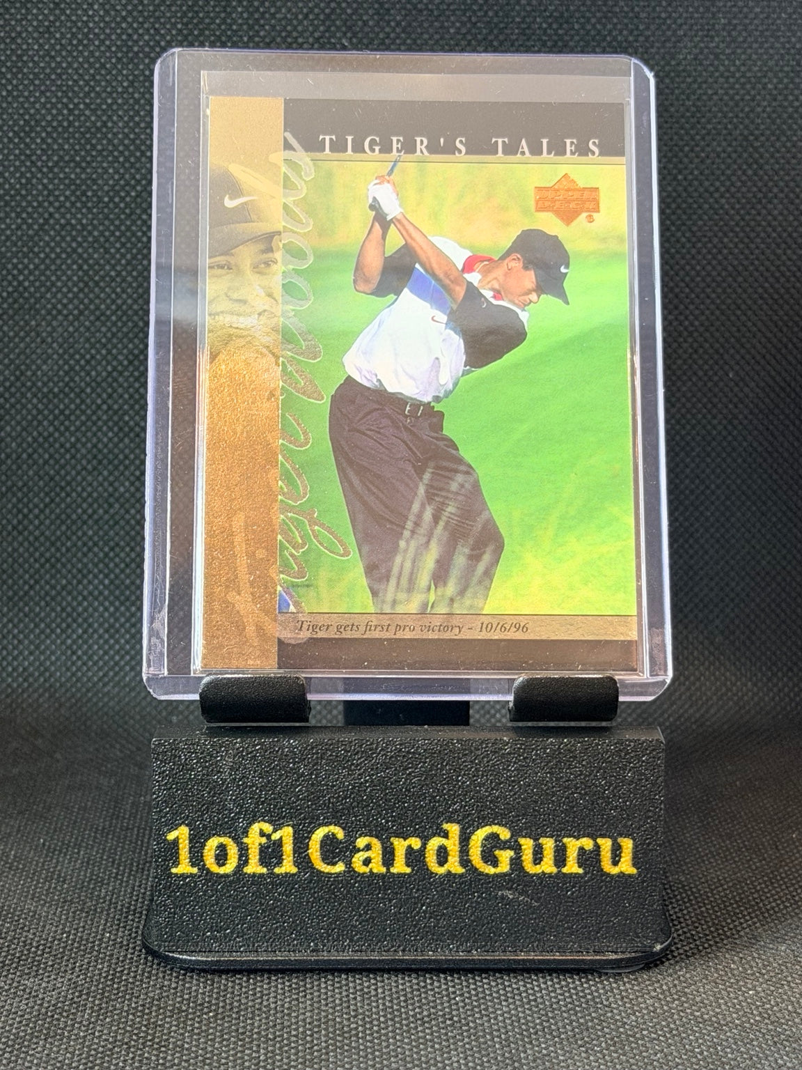 2001 Upper Deck Tiger Woods Tiger's Tales #TT13 — front